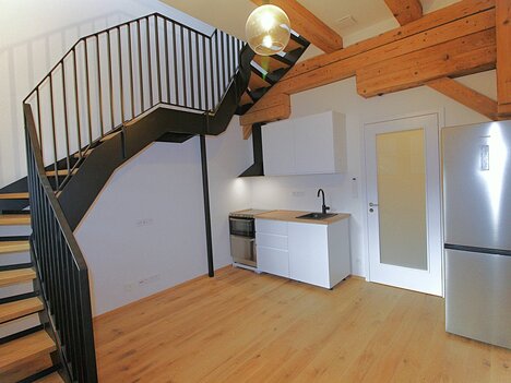 Praha 4, Nusle, loftový byt 2+kk v rezidenci Nuselský pivovar + garážové stání + sklep